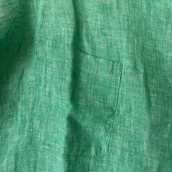NWT Lilly Pulitzer Sea View Linen Button Down Top in Spearmint XXL - Picture 9 of 9